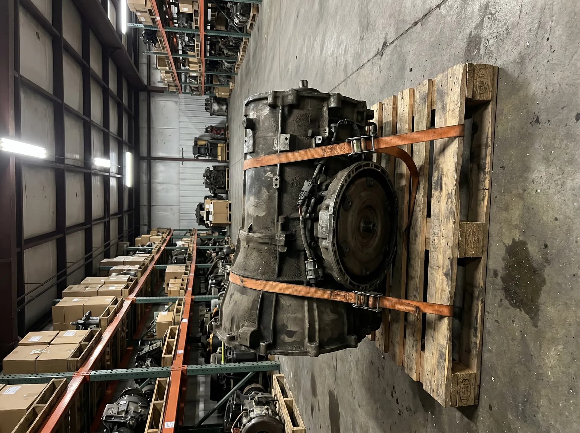 Detroit DT12 automated manual transmission on pallet