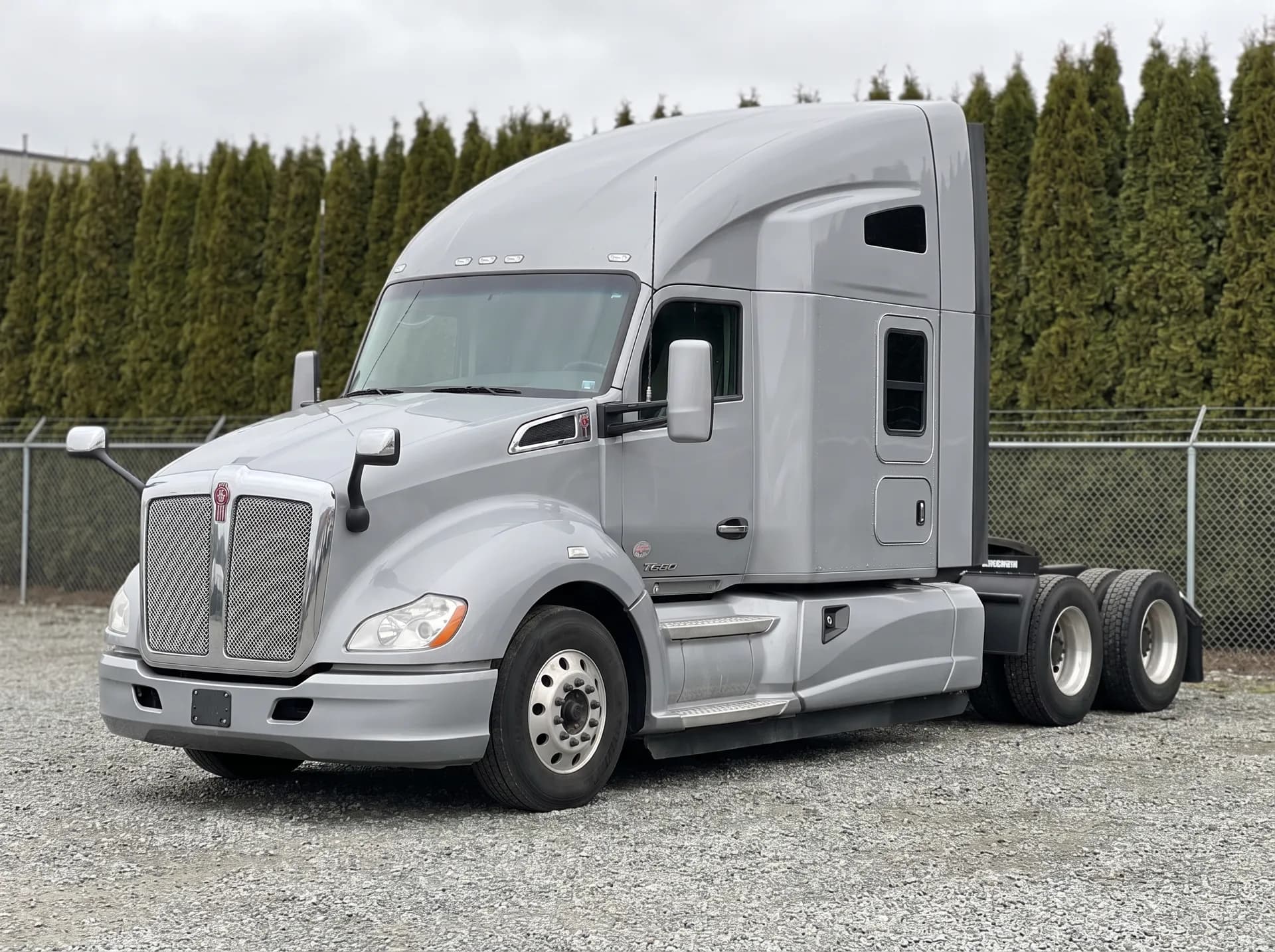 2021 Kenworth T680 sleeper, front three-quarter view